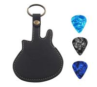 Sangle De Guitare Picks Transport Case Plectrums Keychain En Cuir Porte-clés Porte-clés Organisateur De Guitares