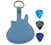 Sangle De Guitare Picks Transport Case Plectrums Keychain En Cuir Porte-clés Porte-clés Organisateur De Guitares