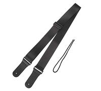 Sangle de guitare réglable, basse électrique acoustique ukulélé ceinture en Nylon bandoulière en cuir tête accessoires d'instruments de musique(14 * 6 * 4cm-noir)
