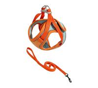 Sangle de Harnais en suède Anti-Fuite pour Chien, avec Garniture réfléchissante Haute visibilité, pour Les promenades Nocturnes en Toute sécurité, Les Chats utilisent Un Gilet