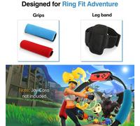 Sangle De Jambe Et Rembourrages Ring-Con Grip Pour Ring Fit Adventure Ns, Couvertures Grip Souples Pour Switch Joy Con