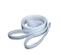 Sangle de Levage avec Boucle Plate Élingue Plate Blanche, Anneau à Double Boucle, Outil de Levage Grue Industrielle, élingue Cargaison(2 Ton 8m)