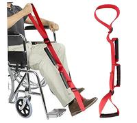 Sangle de levage de jambe longue, sangle portable réglable, résistance à la traction, aide au remplacement la hanche avec poignées rembourrées, boucle pied pour fauteuil roulant, lit, voiture