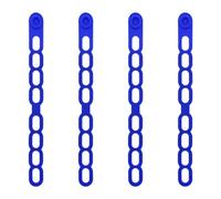 Sangle de loquet en silicone pour couvercle de mijoteuse et boîte à déjeuner - Lot de 4 pièces avec attache élastique réglable, bouton autobloquant, lave-vaisselle, noir/bleu/gris (bleu)