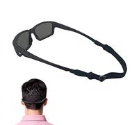 Sangle de lunettes réglable noire 1/5 pièces - Cordon élastique antidérapant en polyester | Accessoires de lunettes de soleil pour lunettes de soleil, presbytie et sport quotidien, Noir 1 pièce, Refer