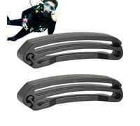 Sangle de maintien - 4,6 x 1,2 x 0,8 cm - Clip de sangle de plongée - Connecteur ABS PP | Boucle de rangement de ceinture | Accessoire d'équipement d'extérieur (2 pièces)