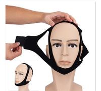 Sangle De Menton Anti Ronflement, Couleur Noire, Soins Du Sommeil, Stop Ronflement, Mâchoire Du Menton, Supportant L'apnée, Pour Hommes Et Femmes, 1 Pièce