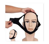 Sangle De Menton Anti Ronflement, Couleur Noire, Soins Du Sommeil, Stop Ronflement, Mâchoire Du Menton, Supportant L'apnée, Pour Hommes Et Femmes, 1 Pièce