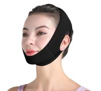 Sangle de menton pour dormir et réduire le double menton réducteur, gaine visage anti double menton masque de levage en V pour femme/homme - sculptant mâchoire et visage, masque de cou réglable (#1)