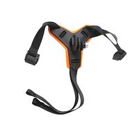 Sangle de mentonnière intégrale pour casque de moto pour GoPro Hero 11/10/9/8/7 Max, DJI Osmo Insta360 et autres caméras d'action (orange)