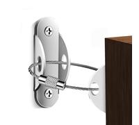 Sangle de meubles anti-basculement - 20 cm mur de sécurité pour, support d'armoire robuste, câble métallique renforcé | Kit de fixation de meubles robuste pour commode, bibliothèque, meuble TV