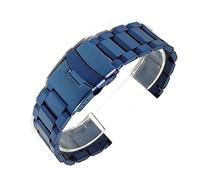 Sangle de montée adaptée à la largeur 18 mm 20 mm 22 mm 24 mm Bracelet de remplacement de boucle en métal en métal en acier inoxydable/Silver / 18 mm
