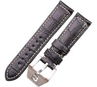 Sangle de montre 6 couleurs Bandoues de surveillance à la boue de vache 22 mm 24 mm en cuir authentique Femmes hommes Men de montre bracelet Metal Skull accessoires de montre à boucle creuse