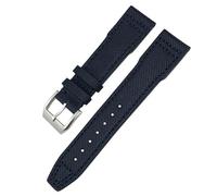 Sangle de montre à vache en nylon à haute densité 20 mm 21 mm en cuir authentique Bourse de montre bleu vert Remplace pour les accessoires de la série pilote IWC