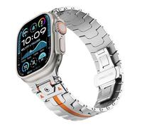 Sangle de montre en acier inoxydable Explorez la bande de métal de fer Iron-Man pour la bande S10 46mm S10 42 mm Ultra 49 mm 45 mm 44 mm Bands de surveillance