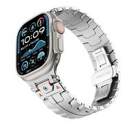 Sangle de montre en acier inoxydable Explorez la bande de métal de fer Iron-Man pour la bande S10 46mm S10 42 mm Ultra 49 mm 45 mm 44 mm Bands de surveillance