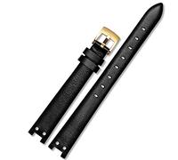 Sangle de montre pour Anne Klein Watchband Notch Ak Girl Simple Elegant Small Small Cadro Retro Watch Band 12 mm blanc/rouge-acier / 12 mm