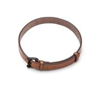 Sangle de muserolle en cuir Hispano Hipica Marron Poney