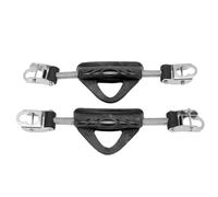 Sangle de Palmes de plongée, Lot de 2 en Acier Inoxydable 316, Double Usage, avec Sangle de Talon à Ressort et Boucles, Compatible avec Les Palmes Jet Fin et OMS. (Black)