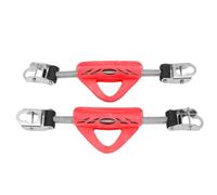 Sangle de Palmes de plongée, Lot de 2 en Acier Inoxydable 316, Double Usage, avec Sangle de Talon à Ressort et Boucles, Compatible avec Les Palmes Jet Fin et OMS. (Red)