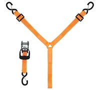 Sangle de pneu de secours, sangle en Y à cliquet à 3 points pour UTV, VTT, camion de toit de voiture, sangle d'arrimage réglable de 3,8 cm de large sur la roue avec 3 crochets de sécurité