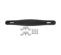 Sangle de poignée d'ampli de guitare en cuir marron de rechange pour Fender Deluxe pour mini ampli portable Barre de transport avec vis 224 mm (Noir)