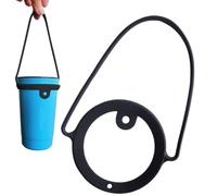 Sangle de poignée de bouteille d'eau, sangle de transport de bouteille | Sangle de support souple pour rendre la bouteille portable pour thé au lait, tass Noir