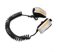 Sangle de poignet de plongée avec double ressort pour connexion Dive Buddy - Sangle de sécurité noire extensible jusqu'à 3 m - Matériau en résine de caoutchouc souple pour la plongée avec tuba et la