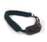 Sangle de poignet en paracorde 550 confortable à la main, convient aux archets composés et recourbés (noir et vert)