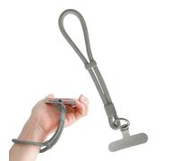 Sangle de poignet pour smartphone : cordon durable pour téléphone, support portable anti-chute, longue durée | Randonnée, camping, aéroport, voyage en plein air, support mains libres, Gris, Consulte