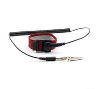 Sangle de poignet réglable à décharge électronique avec long cordon en spirale pour protection antistatique et mise à la terre des appareils électroniques sensibles en réparation et en usine