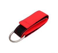 Sangle de poignet réglable avec sangle en nylon, anneau en D en acier inoxydable 316 pour sécuriser les lumières de plongée caméra de plongée (rouge, 33 x 3 cm)