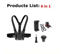 Sangle de poitrine universelle réglable pour smartphone,support vidéo POV,support SFP,Gopro 12,Insta360,DJI,aventures en plein air - Type 6 in 1