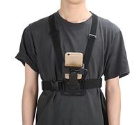 Sangle de Poitrine Universelle Support pour T¨¦l¨¦Phone Portable Double Barre de Fixation de la Sangle de Poitrine Barre de Fixation de la Sangle de Poitrine Angle R¨¦glable ¨¤ 145 ¡ã