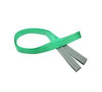 Sangle de polyester duplex pour le levage de charges, résistante, plate, anti-coupures et anti-abrasion, sangle de levage pour le stockage en mouvement, 2T 1 m, couleur verte