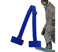 Sangle De Porte-Skis,Sangles De Poignée De Cils Réglables En Nylon Pour Bâtons De Ski Avec Boucle De Sangle De Fixation Rembourrée Pour Transporter Facilement Les Skis Et Les Bâtons, Sangle De Ski