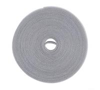 Sangle de rangement de câbles de données pour gérer les fils et les câbles à la maison ou au bureau, portable et réutilisable avec fonction de déchirure à la main et adhérence sécurisée (gris)