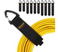 Sangle de Rangement Trilancer avec Attache Cable Scratch et Crochet en Forme de Triangle pour Ranger des Câble,des Fils,des Corde,des Tuyaux pour Organizer la Maison,Garage,Design Breveté (2S,4M,4L