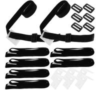 Sangle de Recouvrement pour Enrouleur de Couverture Solaire de Piscine | Kit 1 Set Noir, Tissu et Plastique, Boucle Intégrée, Fixation Sécurisée du Couvre Piscine
