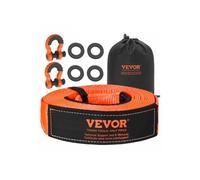 Sangle de remorquage 76 2 mm x 9 1 m rupture 16329 kg manchons sac et manilles anneau D 19 mm pour camion SUV et VTT