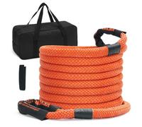 Sangle de Remorquage-VEVOR-25,4mm x 9,1 m-Sangle D'arrachage Robuste avec 2 Manilles Souples-Charge 17237 kg-Jeep Voiture Camion