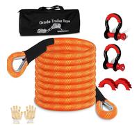 Sangle de Remorquage Voiture, 7.3M/16T 36000lbs Corde de Remorquage Auto avec 2 Manille et et Sac Rangement, Elingue de Treuil d'urgence pour Camion, SUV, ATV, Camping-Car