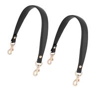 Sangle de renouvellement de à main sous les bras, poignée courte amovible avec finition en cuir PU cousu, clips dorés, sangle de courte de remplacement de 58, 5 cm / 23 pouces, clip de poignée de