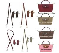 Sangle de sac à bandoulière de remplacement en peau de vache, pour Mini sac Longchamp MOCHA TERRA sans poinçonnage, accessoires de sac de Modification GRAIN DE GRENADE