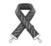 Sangle de Sac à Main de Remplacement Motif Jacquard à bandoulière Large Bandoulière pour Sacs Sangle réglable pour Sacs à Main Fermoir Noir A4