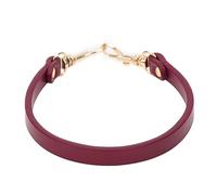 Sangle de sac à main en cuir 31CM |Sangle de remplacement DIY pour sacs à main/sacs messagers/portefeuilles |2 anneaux en D en métal, 8 options de couleurs, matériau en cuir fendu (Aubergine)