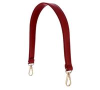 Sangle de sac à main en cuir synthétique - Accessoires de sac, boucle courte pour sac à main, ceinture de rechange pour lieu de travail, café, réunions d'affaires, rouge vin, Refer to description