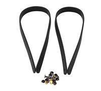SANGLE DE SAC EN CUIR IDÉALE POUR LE BRICOLAGE, CONNEXION DE SACS VOYAGE MAINS LIBRES 2PCS (Noire)