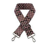 Sangle de sac - Largeur réglable : 5 cm - Longueur réglable de 75 à 135 cm - Sangle de sac à main - Boucle noire - Rose et noir