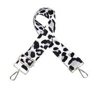 Sangle de Sac, Sac Bandoulière avec Sangle Léopard, Nylon Réglable, Respirant et Personnalisé pour Femme à Décorer (Gris-Argent)